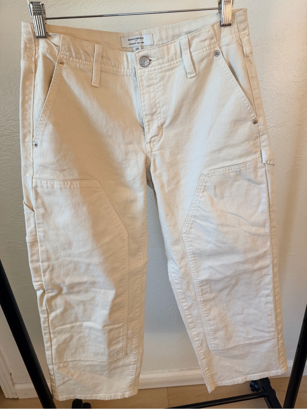 Banana Republic Off-White Utility Pants - Size 28
